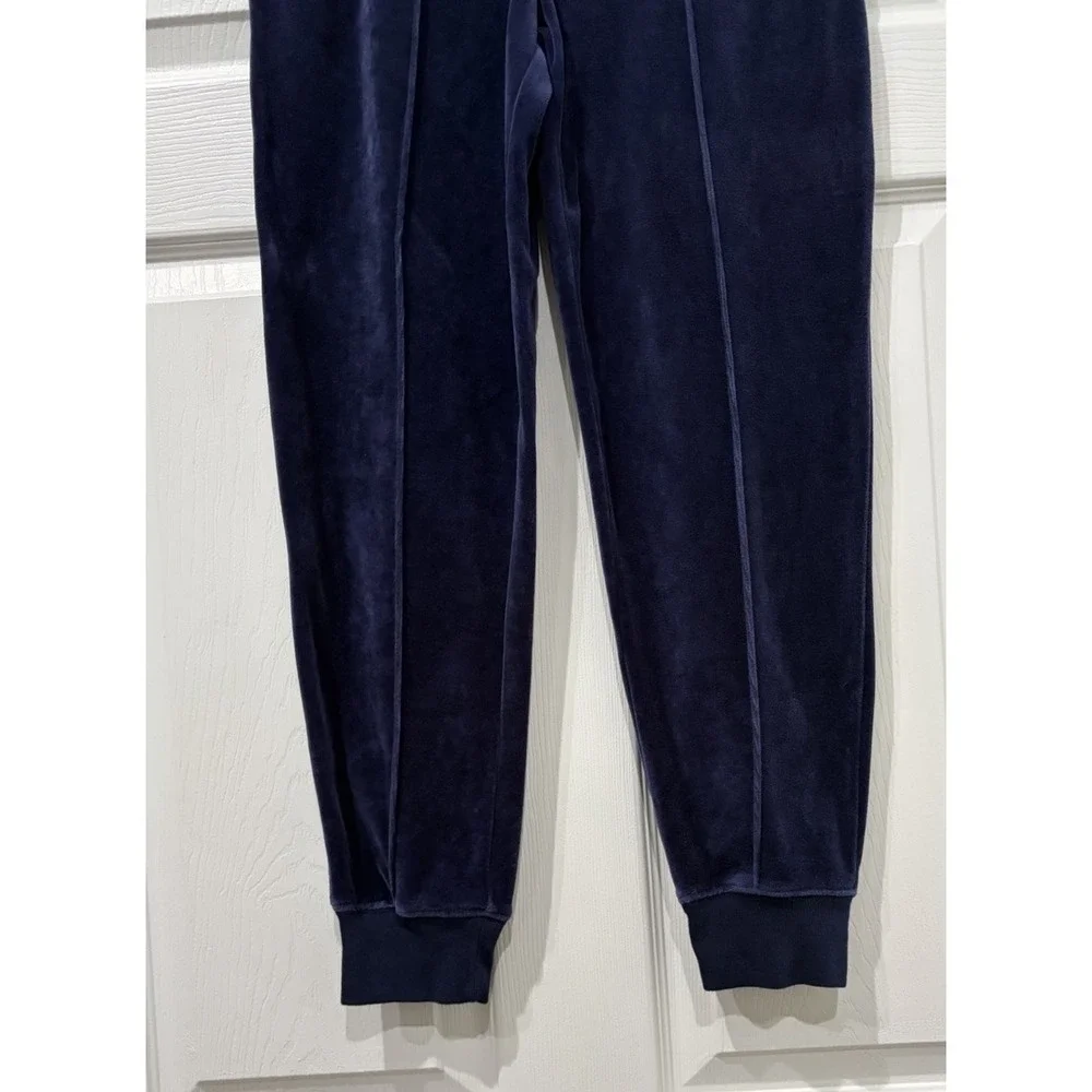 Polo Ralph Lauren Sweatpants Girls Sz  LG 12/14 Blue Suede Elastic Waist Joggers
